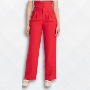 A New Day Pleat-Front High-Rise Pants | Size 12S | Lightweight Straight Leg | NW